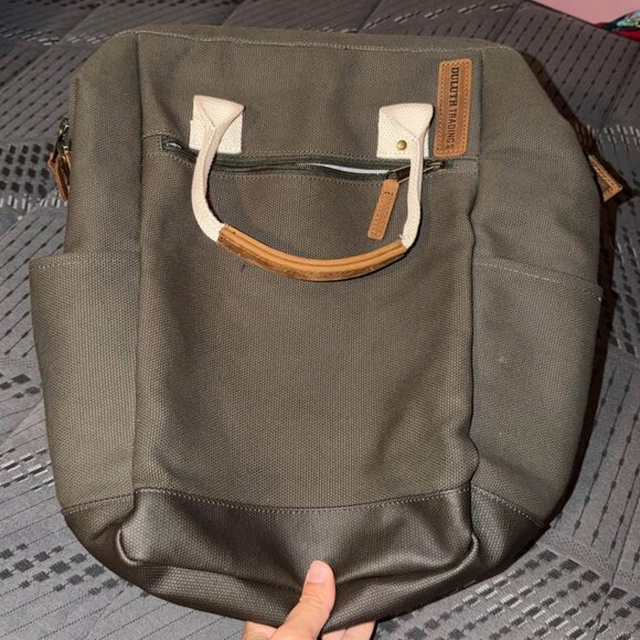 Duluth trading co canvas backpack. Olive green. - Picture 2 of 10